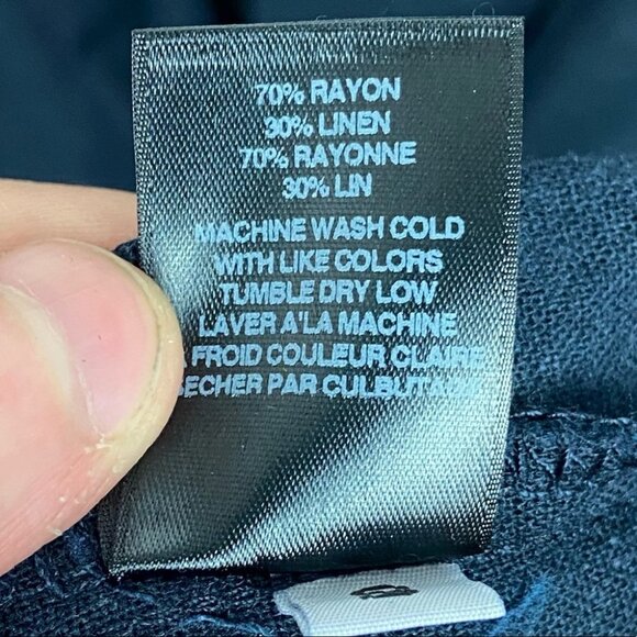 Anthropologie‎ Amadi Linen Oversized Blazer Jacket Sports Coat Navy Blue Small S - Picture 7 of 11